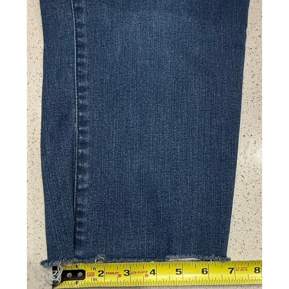 Democracy Ab Solution High Rise Tapered Cropped 16P Petite Stretch Blue Denim - Picture 6 of 8